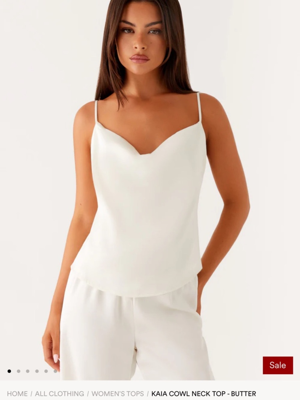 Peppermayo Kaia Cowl Neck Camisole - Butter